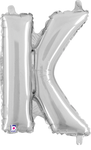 14" Megaloon Jr. Letter K - Silver (5ct) - Betallic