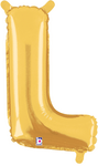 14" Megaloon Jr. Letter L - Gold (5ct) - Betallic
