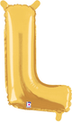14" Megaloon Jr. Letter L - Gold (5ct) - Betallic