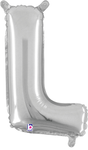 14" Megaloon Jr. Letter L - Silver (5ct) - Betallic