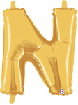 14" Megaloon Jr. Letter N - Gold (5ct) - Betallic