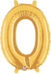 14" Megaloon Jr. Letter O - Gold (5ct) - Betallic