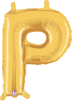14" Megaloon Jr. Letter P - Gold (5ct) - Betallic