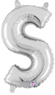 14" Megaloon Jr. Letter S - Silver (5ct) - Betallic