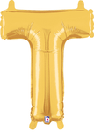 14" Megaloon Jr. Letter T - Gold (5ct) - Betallic