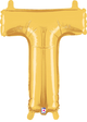 14" Megaloon Jr. Letter T - Gold (5ct) - Betallic