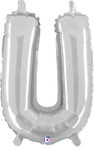 14" Megaloon Jr. Letter U - Silver (5ct) - Betallic