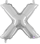 14" Megaloon Jr. Letter X - Silver (5ct) - Betallic