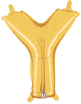 14" Megaloon Jr. Letter Y - Gold (5ct) - Betallic