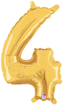 14" Megaloon Jr. Number 4 - Gold (5ct) - Betallic