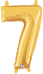 14" Megaloon Jr. Number 7 - Gold (5ct) - Betallic