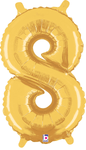 14" Megaloon Jr. Number 8 - Gold (5ct) - Betallic