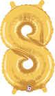 14" Megaloon Jr. Number 8 - Gold (5ct) - Betallic