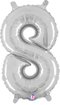 14" Megaloon Jr. Number 8 - Silver (5ct) - Betallic