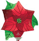 14" Satin Infused Poinsettia (10ct) - Anagram