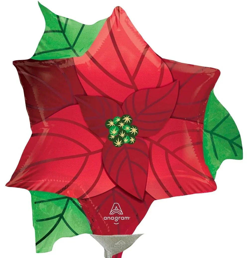 14" Satin Infused Poinsettia - Anagram