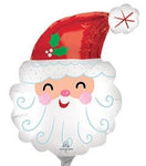14" Smiley Satin Santa Head (10ct) - Anagram
