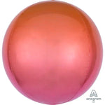 15" Ombre Orbz  - Red & Orange - Anagram