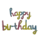 16" Balloon Banner - Cursive Happy Birthday