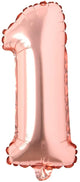 16" Balloon Numbers - Rose Gold - Party America