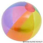 16" Beach Ball - Translucent Rainbow (12ct)