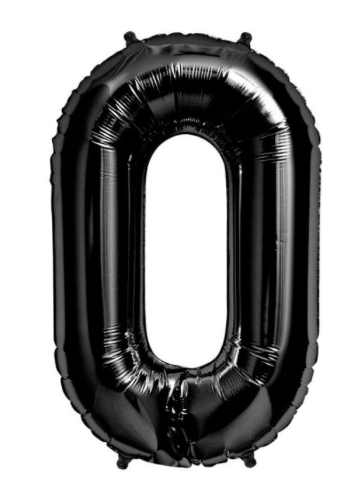 34" Balloon Numbers - Black Conver USA