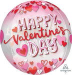15" Orbz - Happy Valentine's Day Pink & Red Hearts - Anagram
