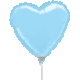 Pastel Blue Heart 4" Air-fill Balloon (requires heat sealing)