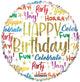 18" Happy Birthday - Messages (100ct) - Conver USA