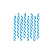 2.5" Candy Stripe Blue Candles (24 count)