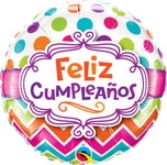 Feliz Cumpleaños Puntos 18" Balloon