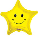 Smiley Face Star 9″ Balloon (10 count)