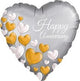 18" Anniversary - Platinum Hearts - Anagram