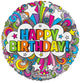 18" Birthday - Groovy Psychedelic (100ct) - Conver USA