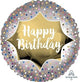18" Birthday Satin Gold Burst - Anagram