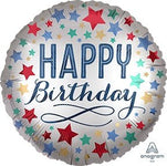 18" Birthday Satin with Stars - Anagram