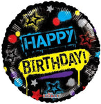 18" Birthday - Spray Graffiti (100ct) - Conver USA