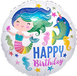18" Colorful Mermaid Happy Birthday - Anagram
