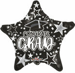 18" Congrats Grad Black (100ct) - Conver USA