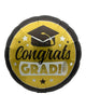 18" Congrats Grad Gold with Black Cap (50ct) - Party America