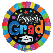 18" Congrats Grad - Multicolor (100ct) - Conver USA