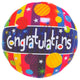 18" Congratulations - Dots and Stars (50ct) - Party America