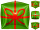 18" Cube - Green Christmas Present - Winner Party