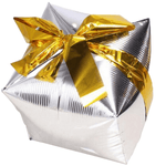 18" Cube - Silver Christmas Present - Winner Party