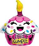 18" Feliz Cumpleanos Cupcake (100ct) - Conver USA