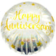 18" Happy Anniversary - Gold Stars (20ct) - Party America