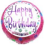 18" Happy Birthday - Assorted Flowers (20ct) - Party America