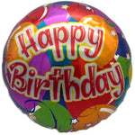 18" Happy Birthday - Balloons & Stars (20ct) - Party America