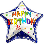 18" Happy Birthday - Blue with Stars (20ct) - Party America