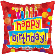 18" Happy Birthday Cake & Candles (100ct) - Conver USA